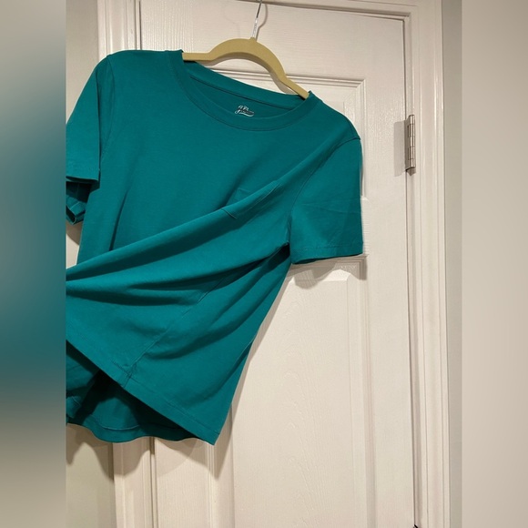 NWOT J. Crew Essentials Size S Teal Blue Cotton Crew Neck Tee Shirt - Picture 8 of 11
